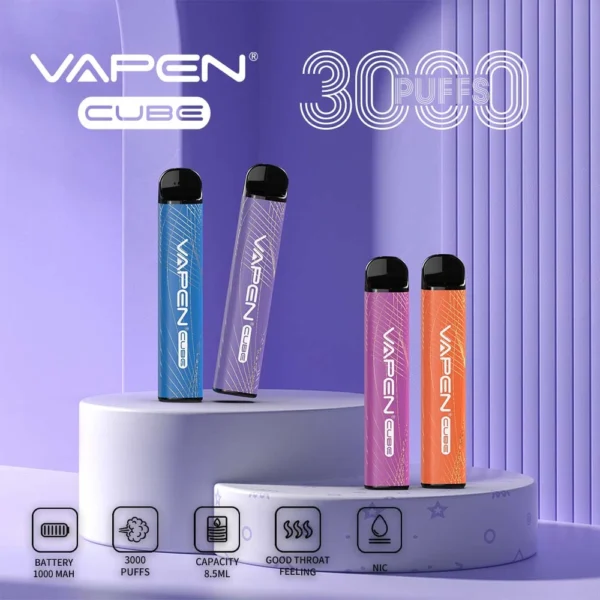 VAPEN Cube 3000 Puffs 2% 5% Vapes desechables recargables con bajo contenido de nicotina Compra a granel al por mayor - AlsoVape - 1