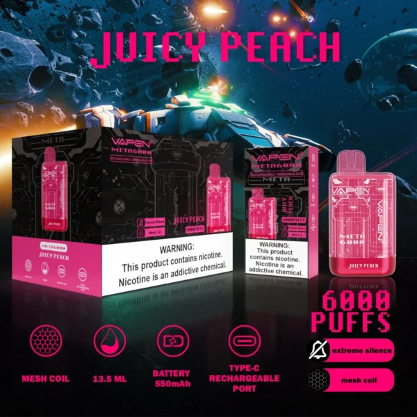 VAPEN Meta 6000 Puffs 2% 5% Vapes desechables recargables con bajo contenido de nicotina Compra a granel al por mayor - AlsoVape - 6