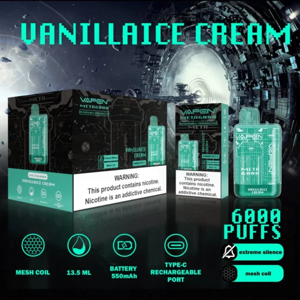 VAPEN Meta 6000 Puffs 2% 5% Vapes desechables recargables con bajo contenido de nicotina Compra a granel al por mayor - AlsoVape - 7