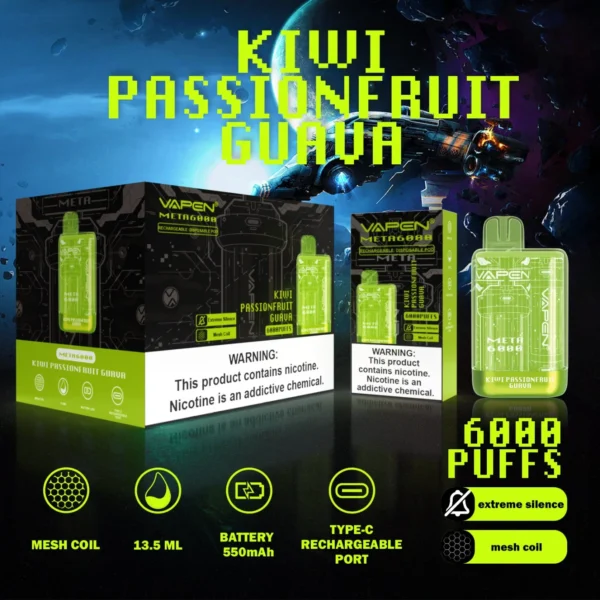 VAPEN Meta 6000 Puffs 2% 5% Vapes desechables recargables con bajo contenido de nicotina Compra a granel al por mayor - AlsoVape - 2