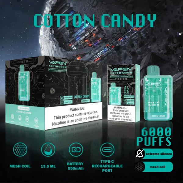 VAPEN Meta 6000 Puffs 2% 5% Vapes desechables recargables con bajo contenido de nicotina Compra a granel al por mayor - AlsoVape - 3