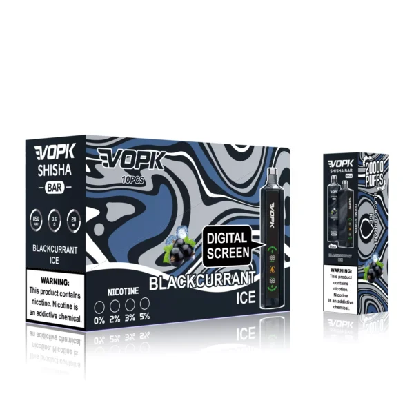 VOPK Shisha Bar 20000 Puffs 0% 2% 3% 5% Low Nicotine Rechargeable Disposable Vapes Pen Bulk Buy Wholesale - AlsoVape - 9