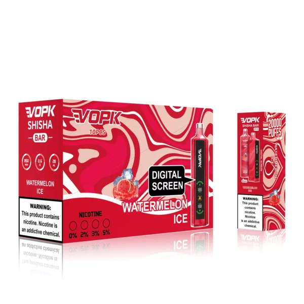 VOPK Shisha Bar 20000 Puffs 0% 2% 3% 5% Low Nicotine Rechargeable Disposable Vapes Pen Bulk Buy Wholesale - AlsoVape - 8