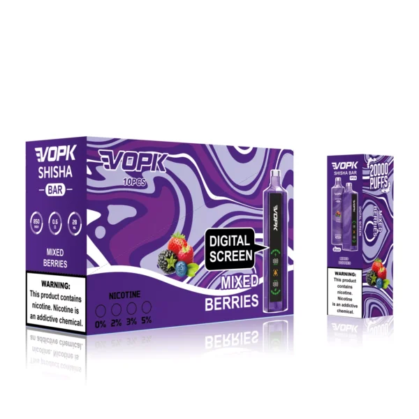 VOPK Shisha Bar 20000 Puffs 0% 2% 3% 5% Low Nicotine Rechargeable Disposable Vapes Pen Bulk Buy Wholesale - AlsoVape - 5