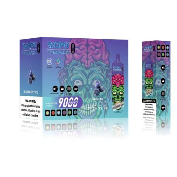 VOPK Tornado 9000 Puffs 0% 2% 3% 5% Vapes desechables recargables con bajo contenido de nicotina Compra a granel al por mayor - AlsoVape - 3