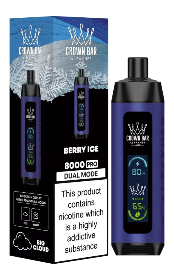 Al Fakher Crown Bar Big Cloud 8000 Pro Dual Mode Tela Cheia Baixa Nicotina Recarregável Vapes Canetas Descartáveis ​​Comprar no atacado - Estoque de armazém europeu - AlsoVape - 15