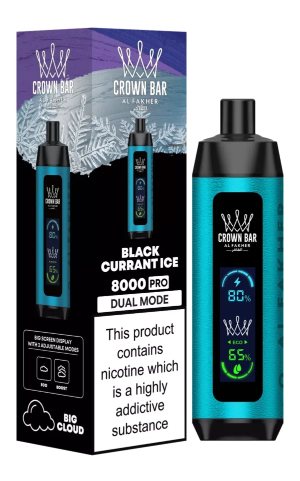 Al Fakher Crown Bar Big Cloud 8000 Pro Dual Mode Tela Cheia Baixa Nicotina Recarregável Vapes Canetas Descartáveis ​​Comprar Atacado - Estoque de Armazém Europeu - AlsoVape - 14