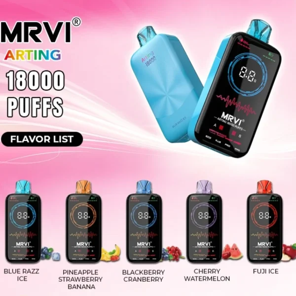 MRVI Arting 18000 Puffs Pantalla completa de malla dual 2% 5% Vapes desechables recargables con bajo contenido de nicotina Pluma Compra a granel al por mayor - AlsoVape - 1