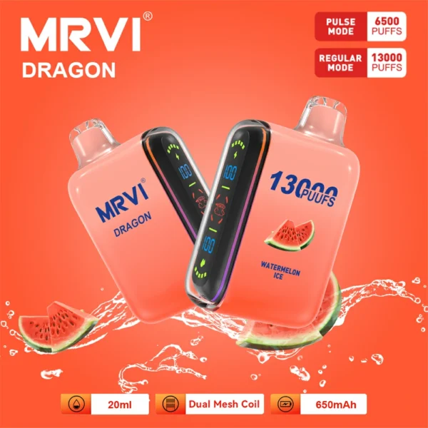 MRVI Dragon 13000 Puffs Dual Mesh Digital Screen 2% 5% Nikotinarm, wiederaufladbar, Einweg-Vapes, Pen, Großpackung, Großhandel kaufen – AlsoVape – 6