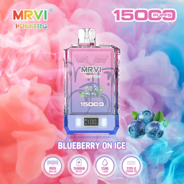 MRVI Puffing 15000 Puffs Dual Mesh Digital Screen 2% 5% Low Nicotine Rechargeable Disposable Vapes Pen Bulk Buy Wholesale - AlsoVape - 2