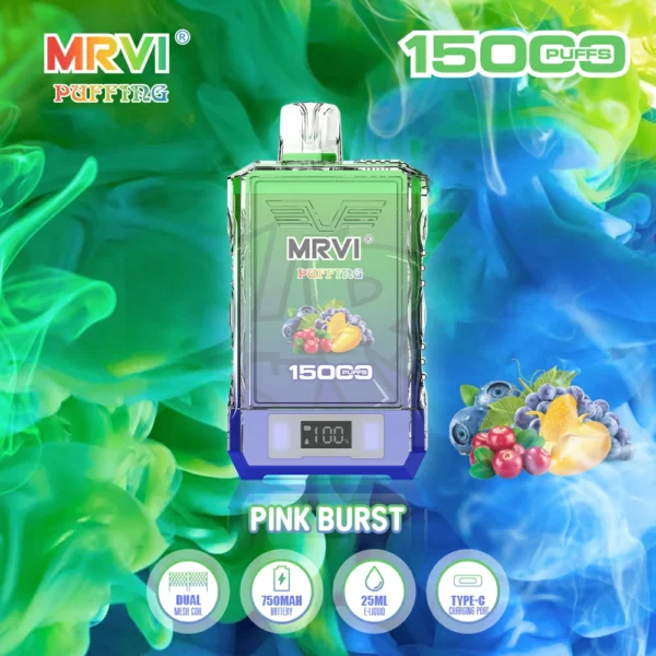 MRVI Puffing 15000 Puffs Écran numérique à double maille 2% 5% Stylo à vape jetable rechargeable à faible teneur en nicotine en vrac Acheter en gros - AlsoVape - 11