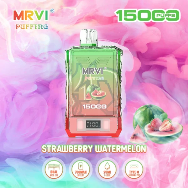 MRVI Puffing 15000 Puffs Dual Mesh Digital Screen 2% 5% Low Nicotine Rechargeable Disposable Vapes Pen Bulk Buy Wholesale - AlsoVape - 4