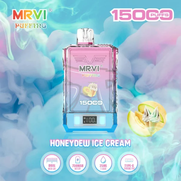 MRVI Puffing 15000 Puffs Dual Mesh Digital Screen 2% 5% Low Nicotine Rechargeable Disposable Vapes Pen Bulk Buy Wholesale - AlsoVape - 5