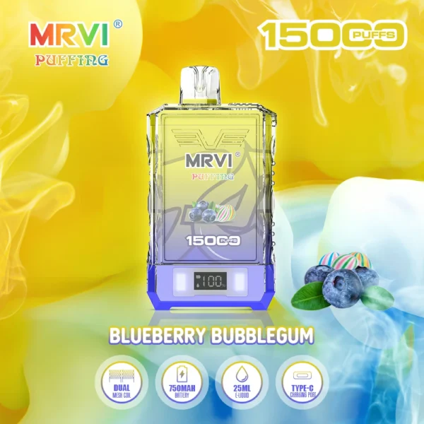 MRVI Puffing 15000 Puffs Écran numérique à double maille 2% 5% Stylo à vape jetable rechargeable à faible teneur en nicotine en vrac Acheter en gros - AlsoVape - 8