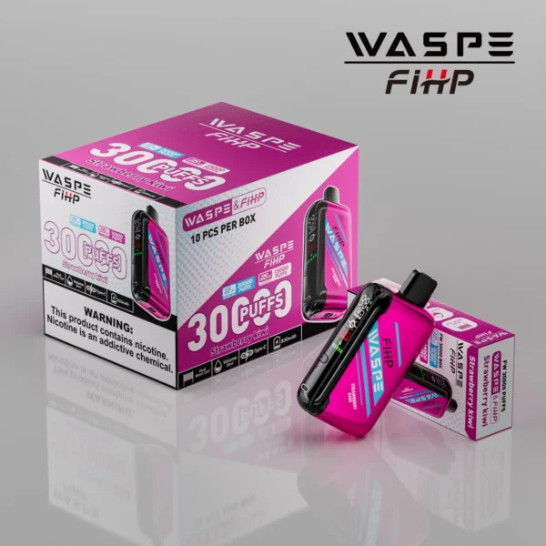 WASPE FIHP 30000 Puffs Dual Mesh 0% 2% 5% LED Display χαμηλής περιεκτικότητας σε νικοτίνη, επαναφορτιζόμενη αναλώσιμη στυλό Vapes Μαζική Αγορά Χονδρικής - AlsoVape - 10