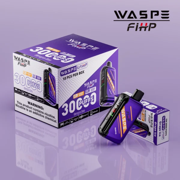 WASPE FIHP 30000 Puffs Dual Mesh 0% 2% 5% Οθόνη LED Επαναφορτιζόμενη μίας χρήσης Vapes χαμηλής περιεκτικότητας σε νικοτίνη Μαζική Αγορά Χονδρικής - AlsoVape - 4