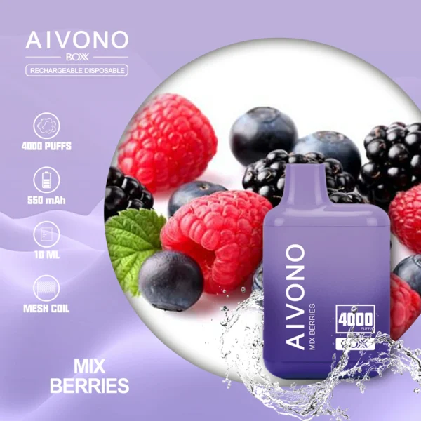 AIVONO AIM BOXX 4000 Puffs 0% 2% 5% Перезаряжаемые одноразовые ручки для вейпов с низким содержанием никотина, оптовая покупка оптом - AlwaysVape - 12