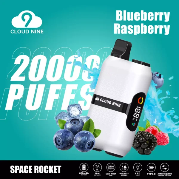 CLOUD NINE D33 20000 Puffs Écran immersif à double maille 5% Stylo à vape jetable rechargeable à faible teneur en nicotine Acheter en gros - AlsoVape - 6