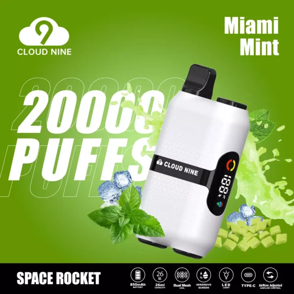 CLOUD NINE D33 20000 Puffs Écran immersif à double maille 5% Stylo à vape jetable rechargeable à faible teneur en nicotine Acheter en gros - AlsoVape - 8