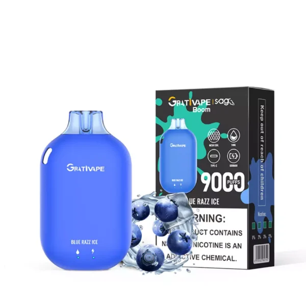 Grativape Boom 9000 Puffs 0% 2% 3% 5% Επαναφορτιζόμενη αναλώσιμη στυλό χαμηλής περιεκτικότητας σε νικοτίνη Vapes Μαζική Αγορά Χονδρικής - AlsoVape - 6