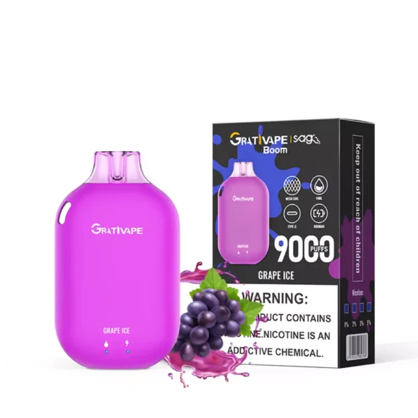 Grativape Boom 9000 Puffs 0% 2% 3% 5% Επαναφορτιζόμενη μίας χρήσης στυλό Vapes χαμηλής περιεκτικότητας σε νικοτίνη Μαζική Αγορά Χονδρικής - AlsoVape - 14