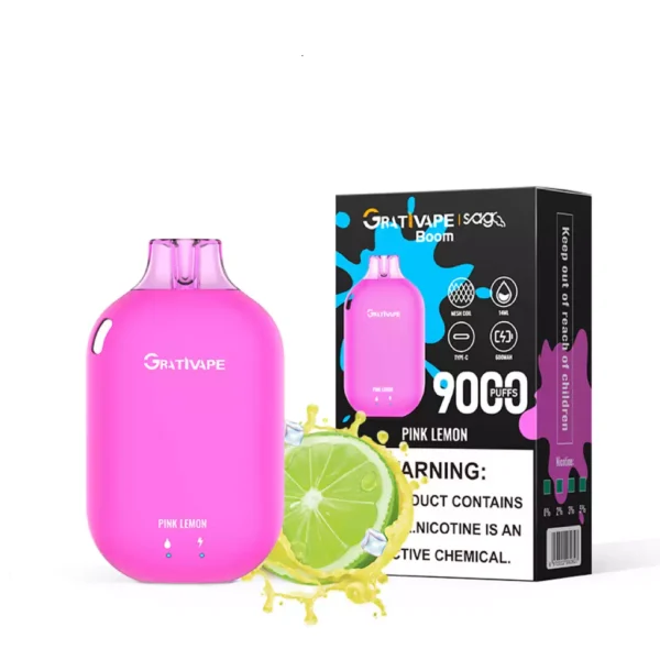 Grativape Boom 9000 Puffs 0% 2% 3% 5% Επαναφορτιζόμενη μίας χρήσης στυλό Vapes χαμηλής περιεκτικότητας σε νικοτίνη Μαζική Αγορά Χονδρικής - AlsoVape - 12