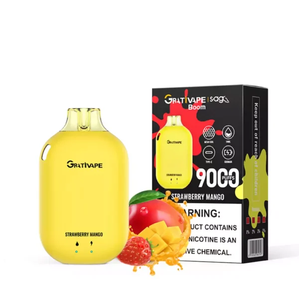 Grativape Boom 9000 Puffs 0% 2% 3% 5% Επαναφορτιζόμενη αναλώσιμη πένα χαμηλής περιεκτικότητας σε νικοτίνη Vapes Μαζική Αγορά Χονδρικής - AlsoVape - 11