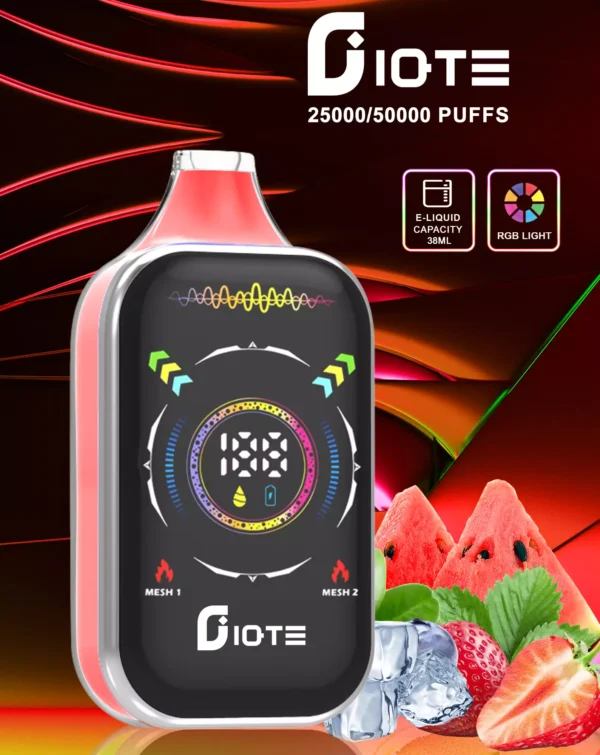IQTE 50000 Puffs Dual Mesh RGB Полноэкранный 0% 2% 5% Аккумуляторная одноразовая ручка для электронных сигарет с низким содержанием никотина Купить оптом - AlwaysVape - 9