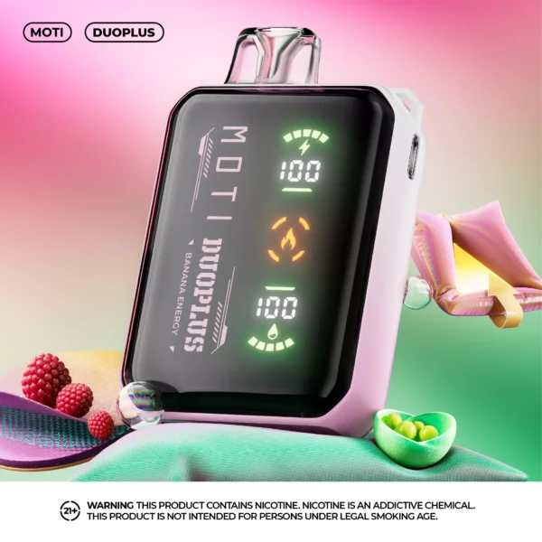 MOTI Duoplus 25000 Puffs Dual Mesh Smart Max Screen 3% Stylo à vape jetable rechargeable à faible teneur en nicotine Acheter en gros - AlsoVape - 1
