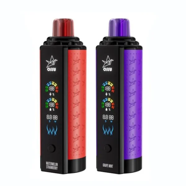 VASY OSSU 30000 Puffs Shisha Vesipiippu Dual Mesh koko näyttö 0% 5% Vähänikotiini Ladattava Kertakäyttöinen Vapes Pen Bulk Tukkumyynti - AlsoVape - 4