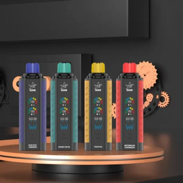 VASY OSSU 30000 Puffs Shisha Vesipiippu Dual Mesh koko näyttö 0% 5% Vähä Nikotiini Ladattava Kertakäyttöinen Vapes Pen Bulk Tukkumyynti - AlsoVape - 7