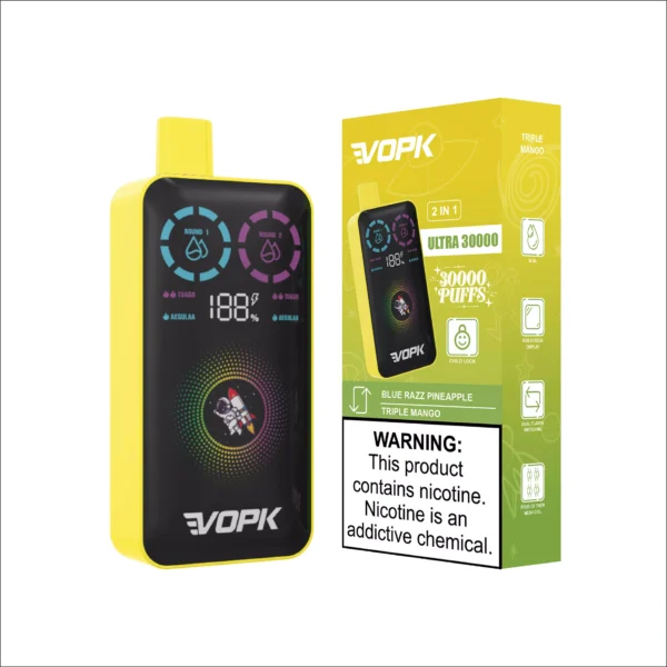 VOPK ULTRA 30000 Puffs Dupla ízű Dual Mesh digitális képernyő 2% Alacsony nikotintartalmú Újratölthető Eldobható Vapes Pen Tömeges Vásárlás Nagyker - AlsoVape - 5